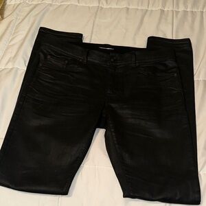 Saint Laurent Charcoal Coated Denim